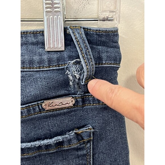KanCan Low Rise Destroyed Distressed Skinny Jeans Sz W9/28 Med Wash Blue Jeans - Picture 5 of 12